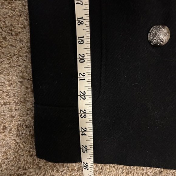 Banana Republic Navy Blue Wool Blend Double Breasted Peacoat- Size Small - Picture 10 of 10